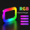 Éclairage annulaire RVB rechargeable pour selfies, portable 4