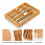 Bandeja de talheres de bambu, divisor, bandeja de armazenamento, rack, caixa de armazenamento 3