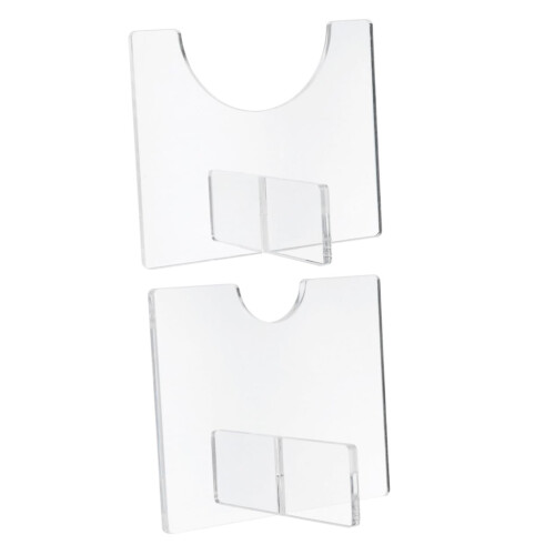 Acrylic Baseball Bat Display Hanger 2pcs Horizontal Rack Stand for Desktop Collector Support Base Clear Holder