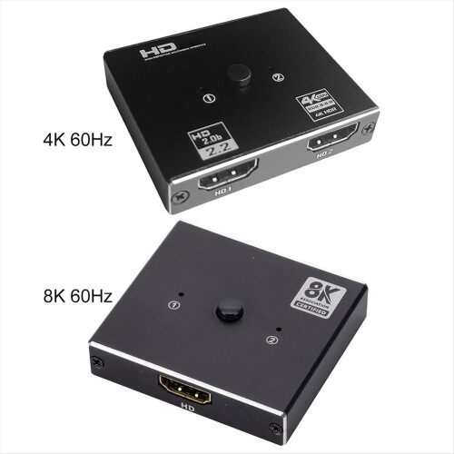 Répartiteur de commutation bidirectionnel compatible 8K 60 Hz 1x2/2x1 2