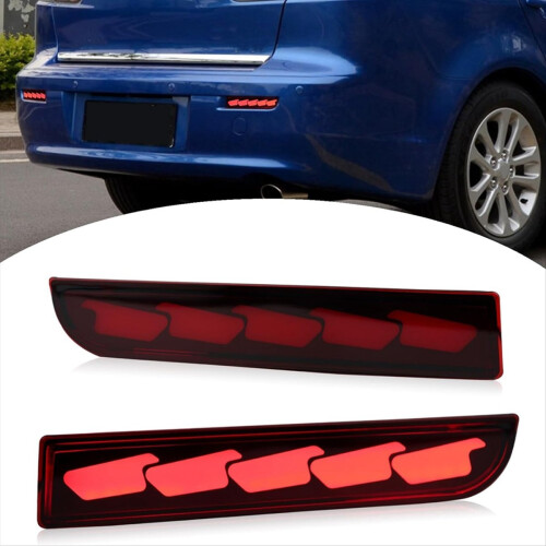 LED bakre støtfangerreflektor og tåkelys for Mitsubishi Lancer 2008-2017 2
