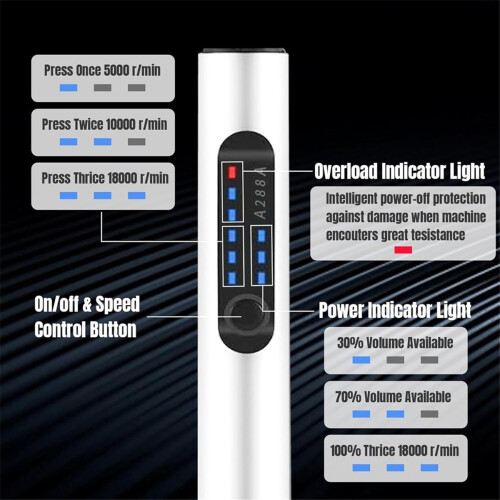 Stylo graveur rechargeable par USB, outil rotatif sans fil 1