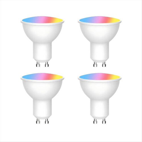 Tuya WiFi GU10 Smart LED Light Bulb Dimmable 6W 220V 4PCS