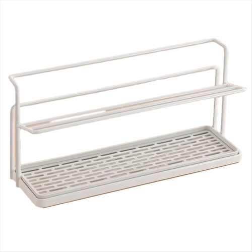 Scolapiatti per bottiglie, design salvaspazio a due livelli per bottiglie,