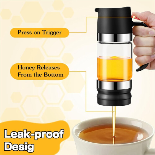 Honingpot, 10 oz, druppelvrij glas met handvat 2