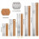 Régua com suporte de cortiça, 5 peças, aço inoxidável, 6/8/12/14/16 polegadas, antiderrapante. 5