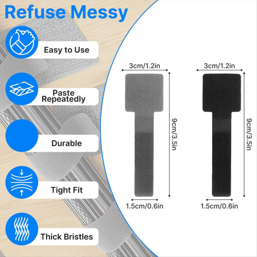 50 Pack Heavy-Duty Self-Adhesive Hook & Loop Tape 2