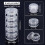 5G/5ML Stackable Round Plastic Containers 8 Column Bead Storage Jars 3