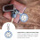 Relógio de bolso com clipe e fivela de chave para enfermeiras, azul e branco 7