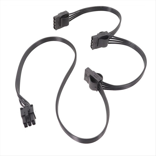 Câble d'alimentation PCIe 6 broches mâle vers 3 IDE pour