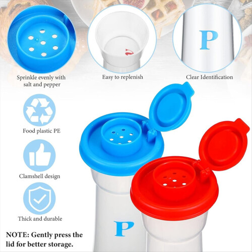 Plastic Salt and Pepper Shakers with Lids Moisture Proof Salt Shaker 1