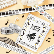 Sticker cu temă note muzicale dulci pentru caiet - fundal DIY Washi Tape