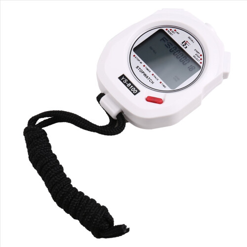YS Timer Stoppuhr Chronograph Training Digital Chronometer Weiß 1