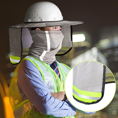 Capacete de proteção solar de malha e protetor de pescoço, bandana, cachecol facial B 1