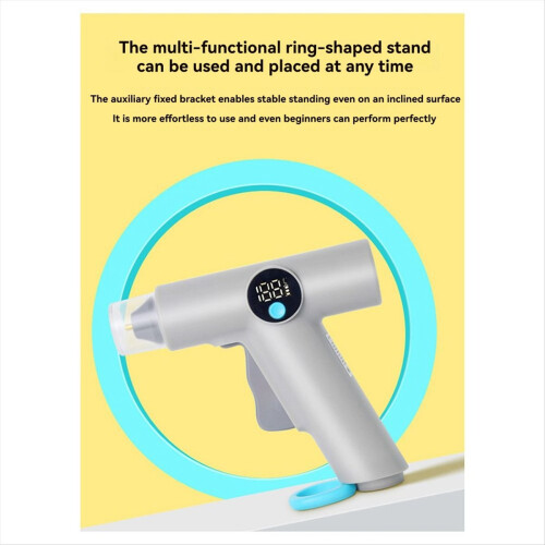 Cordless Hot Glue Gun with LED Light Temperature Display DIY Tools 2