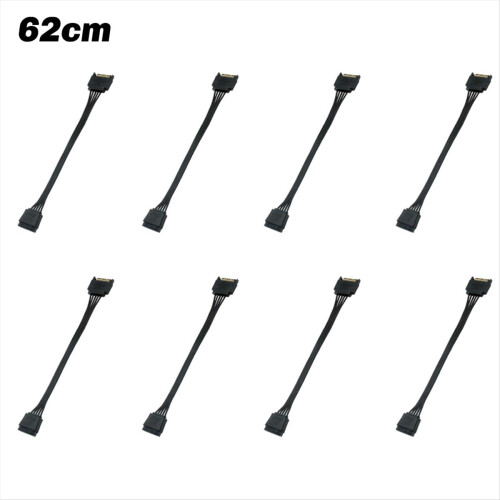 SATA 15-pins stroomverlengkabel 18AWG 62 cm 1