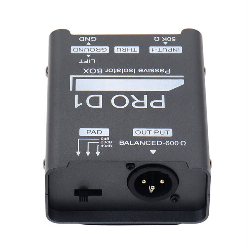 PRO D1 Passive Isolator BOX, Isolatore audio per DI Box per basso 2