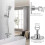 Stainless Steel Shower Head Holder, 360 Adjustable 2
