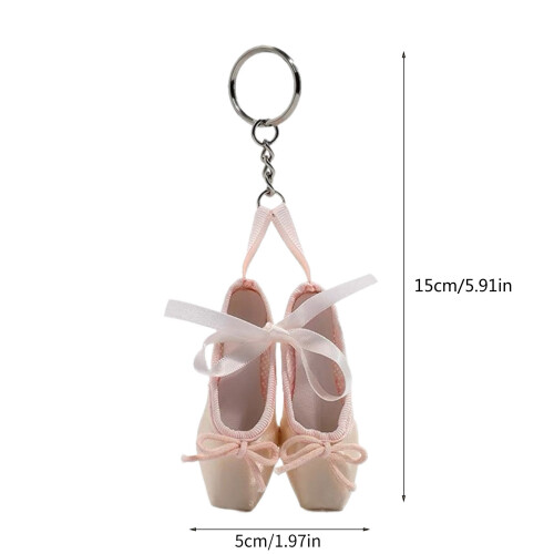 Cute Ballet Shoes Keychains Pendant Car Keyring Backpack Bag 1