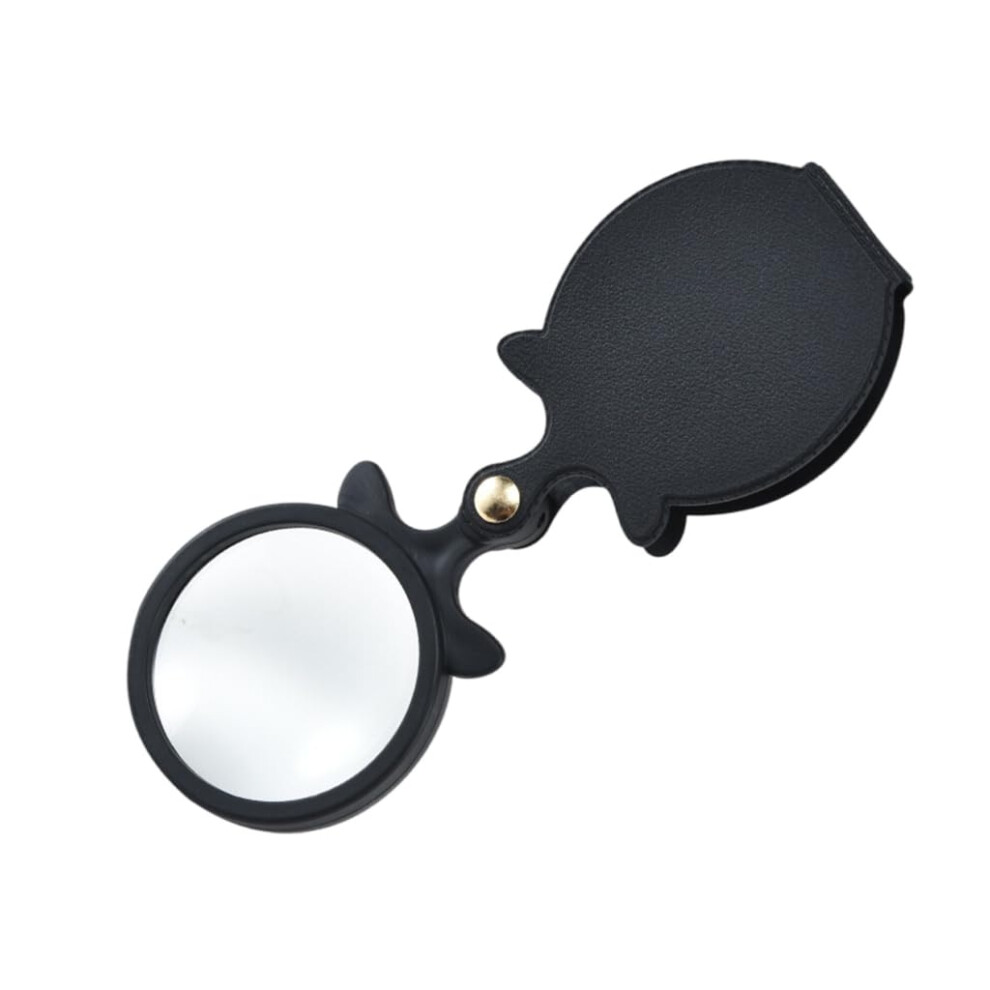 10x Magnification Pocket Magnifier with Rubber ABS Frame for Detailed Viewing, Precision Tasks, and Compact Use