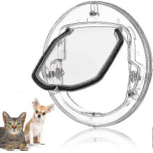 Pet Flap Small Door for Dogs And Cats with 4 Locking Options Round