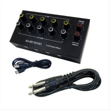 Mixer de áudio portátil de 5 canais Mini extensor de microfone A