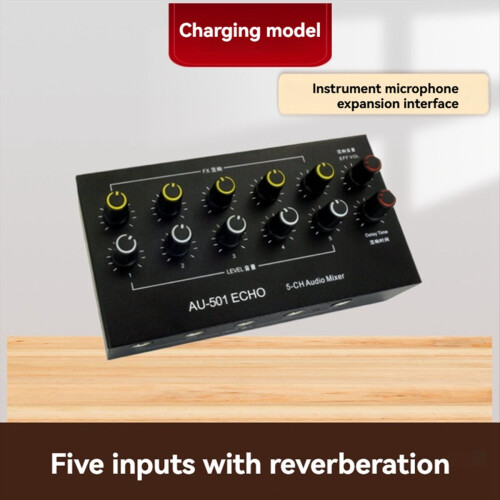 Mixer de áudio portátil de 5 canais Mini extensor de microfone A 1
