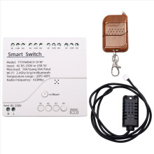 Interruptor de monitoramento de sensor de temperatura e umidade com controle remoto