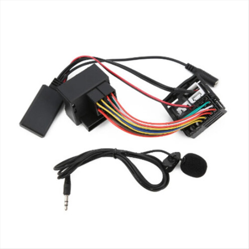 Adaptador de microfone de música Bluetooth AUX para carro com fio de áudio