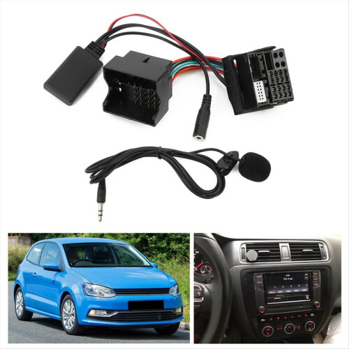 Adaptador de microfone de música Bluetooth AUX para carro com fio de áudio 1