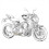 Motorcykelmodifiering Motorcykelavgasrör med mottryckstrumma 3