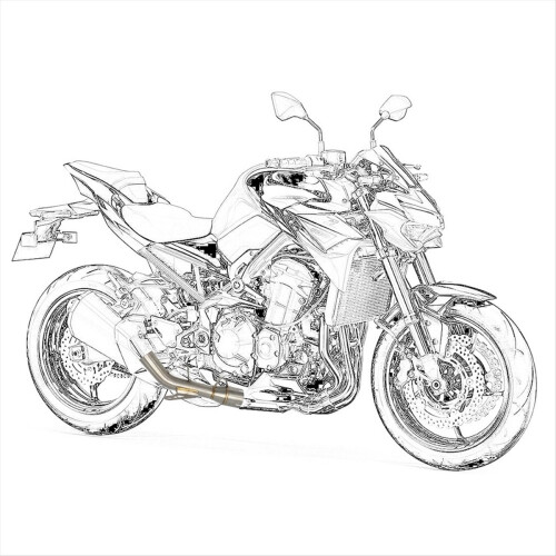 Motorcykelmodifiering Motorcykelavgasrör med mottryckstrumma 2