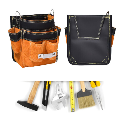Leather Tool Pouch Tool Bag for Electricians, Woodworkers, and 1