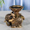 2Pcs Antiqued Elephant Statue Candle Holder Vintage Embossed 7