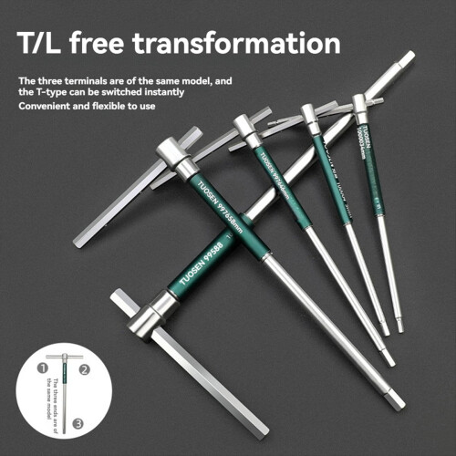Llave hexagonal con mango en T TUOSEN de 8 piezas Llave hexagonal 1