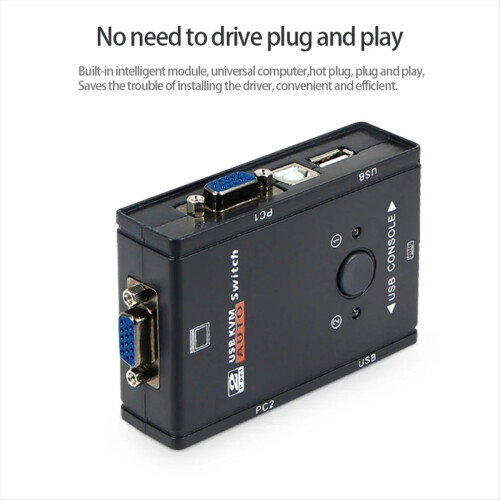 VGA-KVM-Switch, 2 Anschlüsse, VGA-Splitter 1