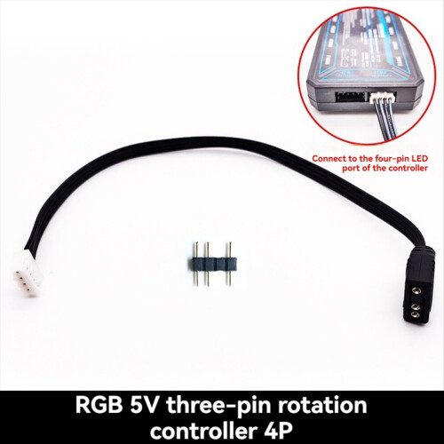 Adaptérový kábel ventilátora, 4-pinový na 5V ARGB 3-pinový prevodník pre... 1