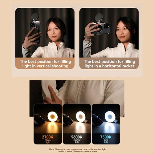 Mini luz magnética para selfies 1