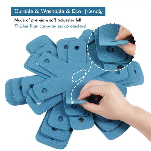 Pot Pan Protectors,Set of 12 and 4 Different Sizes,Larger & Thicker 1