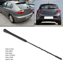 Durable 30cm/11.8in Car AM FM Radio Antenna for Seat ALTEA Roof Mount Metal