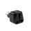 Swiss Embedded 5-hole Travel Adapter Plug Black, 250V 10/16A Compact 2