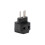 Swiss Embedded 5-hole Travel Adapter Plug Black, 250V 10/16A Compact 5