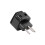 Swiss Embedded 5-hole Travel Adapter Plug Black, 250V 10/16A Compact 7