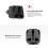 Swiss Embedded 5-hole Travel Adapter Plug Black, 250V 10/16A Compact 4