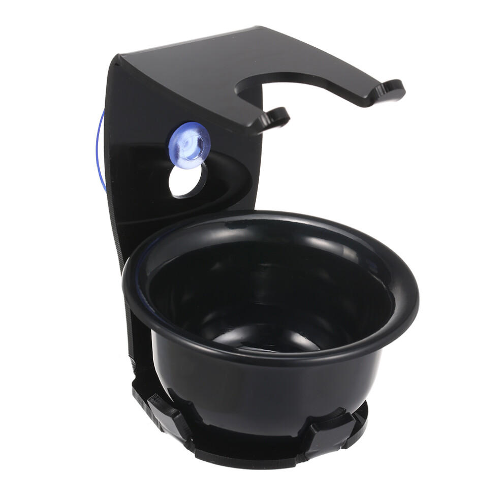 Black Men's Shaving Kit With Brush Holder & Soap Bowl, Acrylic