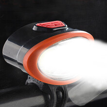 ABS USB Fahrrad-Vorderenlicht, COB LED, 70x45x45mm, 1200mAh