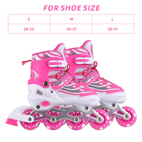 Adjustable Kids Inline Skates Light Up for Boys 2