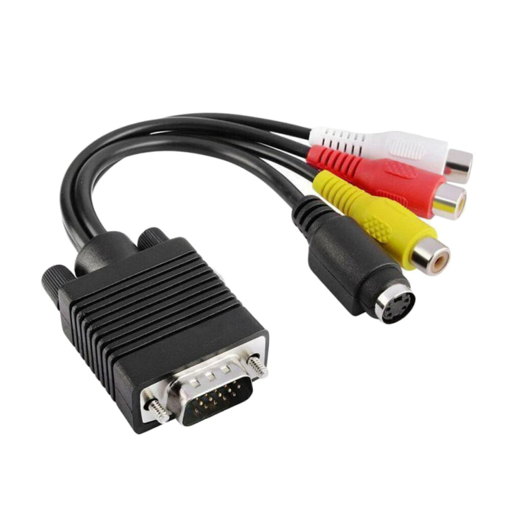 Vga To S-Video Adapter Converter Cable For Laptop And Tv Connection Compatible With Standard Tvs And Monitors 9084446899047