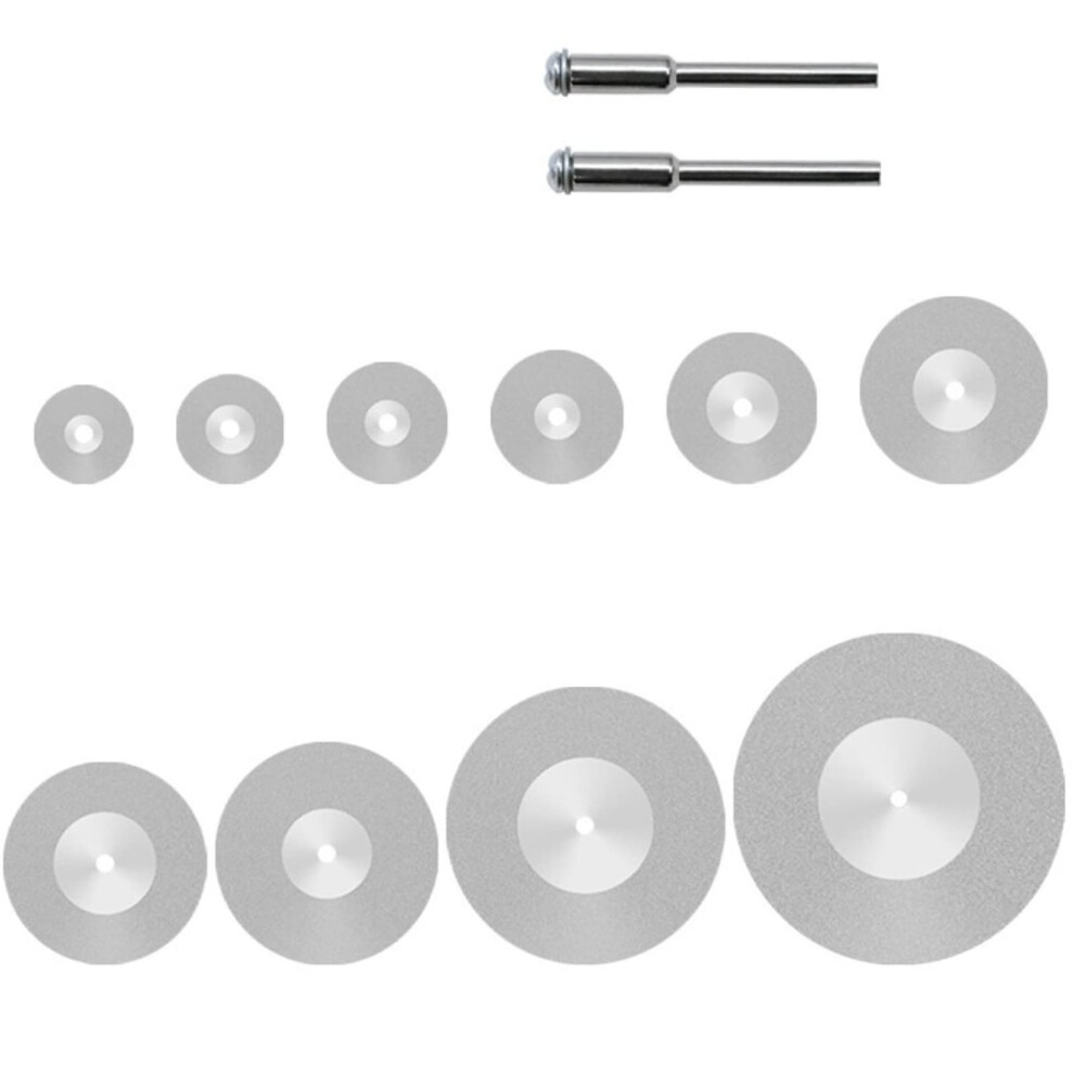 Diamond Cutting Discs For Angle Grinder, 10Pcs Mini Circular Saw Blades, 3Mm Shank, 16-60Mm Rotary Abrasive Grinding Wheel 6447073670893