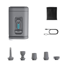 Kleine Mehrzweckpumpe Aufblasbares Bett Luftpumpe Campinglampe Grau